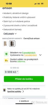Šatní skříň DAX a psací stůl - dub - 8