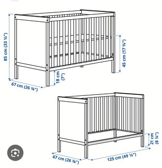 Detská postýlka Sundvik + matrace Skönast - 8