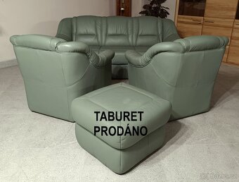 Kožená, značková sedací souprava 3+1+1. - 8