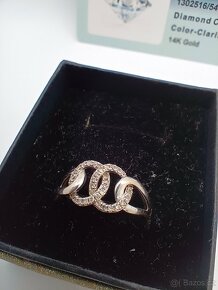 Dámský prsten z bílého zlata s diamanty-certifikované - 8