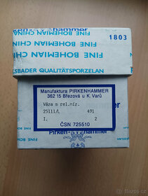 Krásná pozlacená porcelánová váza Pirken-Hammer zal.1803 - 8