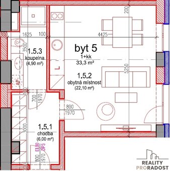 Pronájem moderní garsonky 33 m2 se zahrádkou v Šumperku - 8