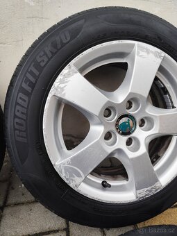 ALU 5x100 r14 ŠKODA + LETNÍ PNEU - 8