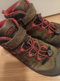 Keen Redwood Mid Wp Youth steel grey/red dahlia EU 34 - 8