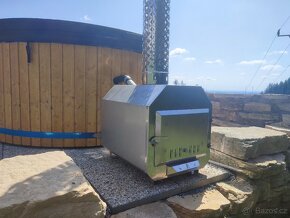 Koupací sud s hydromasáží, aeromasáží (externí kamna)) - 8
