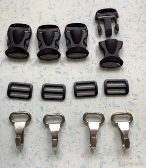 Metráž, látky + přezky na batoh - 8