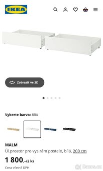 Úložný prostor pod postel MALM (Ikea) - 8