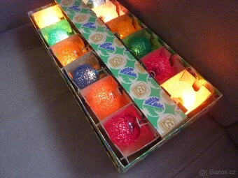 Retro vánoční světelný řetěz ZLATKOV REFLEX r.1973 - 8