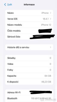 📱 iPhone 12 – 64 GB – černý – originál krabička + nový kabe - 8