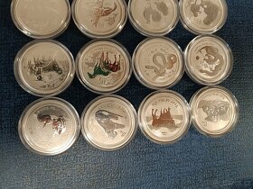 Kompletná sada Austrália LUNAR II (12x 0,5 oz Ag 999) - 8