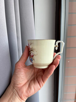 Starožitný ručně malovaný kávový šálek 150ml - 8