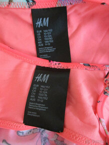Dívčí dvojdílné plavky neonové H&M 146 152 - 8