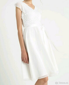 Slavnostní společenské šaty bílé Swing L 40 - 8