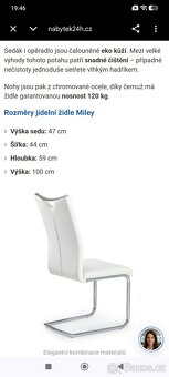 Prodám 4 jídelní židle Miley - 8
