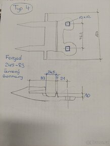 Dvouprsty - náhradní hroty na lišty kombajnů - 8