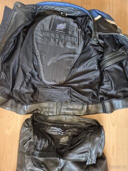 Kožená buna + kalhoty, moto kombinéza Padana - 8