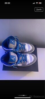 Air jordan 1 mid cement grey/white/ true blues - 8