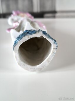 Starožitná porcelánová figurka - Dáma s kabelkou - 8