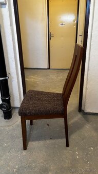 Jídelní set stůl +4 židle ořech - 8