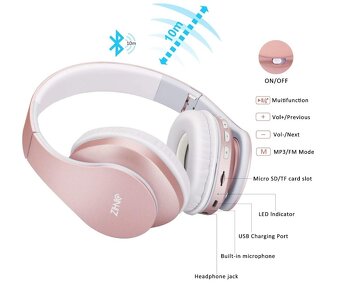 532 - Bezdrátová bluetooth skládací sluchátka + úložný box - 8