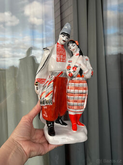 Porcelánová soška Zamilovaný pár 28 cm, Kyjev USSR - 8