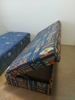 Jednolůžková postel s úložným prostorem - 2 kusy - 8