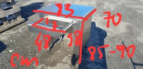Nerezový stůl se zásuvkou-šuplíkem 83x70x85-90 cm - 8