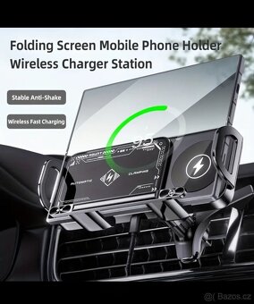 DRŽÁK DO AUTA NA MŘÍŽKU, BEZDRÁTOVÁ INDUKČNÍ NABÍJEČKA 15W - 8