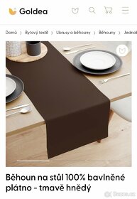 Bavlněný běhoun na stůl+šest napínacích potahů na židle - 8