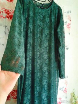 Příležitostní krajkové midi šaty 40/44 - 8