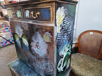 Komoda Stůl Malovaný 40x60 výška 134/48x55 výška 74 cm - 8