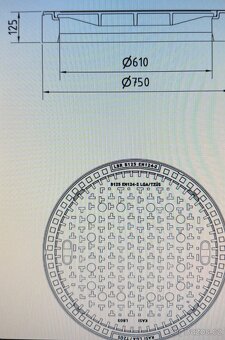 Šachtový kanalizační poklop litina - 8