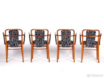 4x křesílka , židle TON,J. Hoffman, nové čalunění. - 8