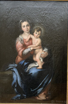 18. století. Italská škola. Madona s dítětem. Starý mistr. S - 8