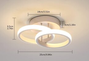 Moderní LED svítidlo - bílé/černé - 8