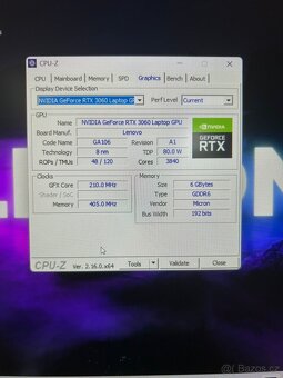 Prodám Lenovo legion 15ACH6H.Herní notebook 1Tb/16gb ram. - 8