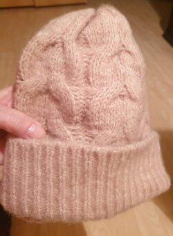 Zimní čepice-mix, bílá souprava čepice+šály z H&M - 8