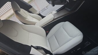 Tesla S, LR, 26 tis. km, tov. záruka, krémová kůže, yoke - 8