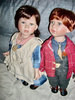 Dvě moc hezké porcelánové panenky 48cm - 8