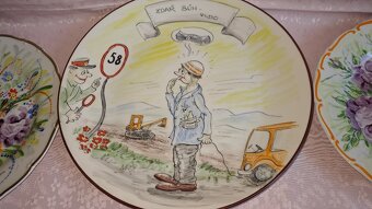 RETRO PORCELÁN TALÍŘE RUČNĚ MALOVANÉ - 8