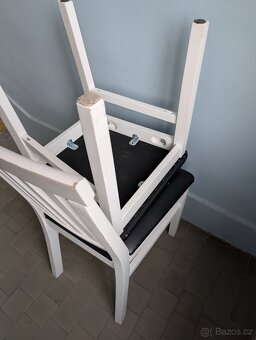 Židle bílá dřevěná - 2ks - 8