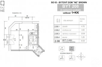 Pronájem bytu 1+kk, 45 m², Uherské Hradiště - Hrušková - 8