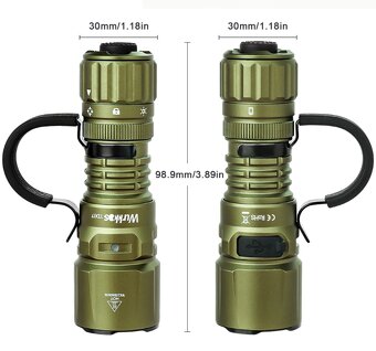 svítilna EDC Wurkkos TD07 1300 L, USB, LED, 479 metrů - 8