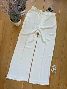Nové volné bílé elegantní kalhoty s puky Ralph Lauren 40 - 8