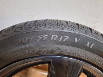 Alu kola R17 5x100 Škoda + zimní pneu 205/55/17 - 8