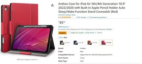 pouzdro kryt na tablet mobil Antbox iPad Air 4 Case červené - 8