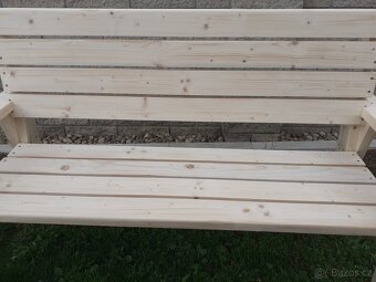 Lavice a stůl z masivu - 8