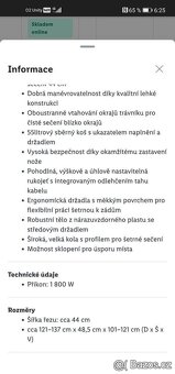 NOVÁ Elektrická sekačka PARKSIDE PERM 1800 A1 1800W - 8