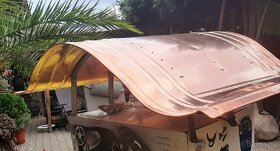 STŘÍŠKA NA KOMÍN MĚĎ, NAPOLEON 50x50cm - 8