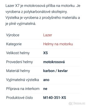 Přilba na motorku Lazer X7 Cliffhanger - 8